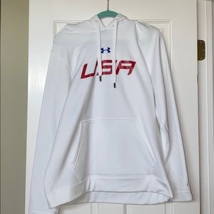 UNDER ARMOR USA White Hoodie
